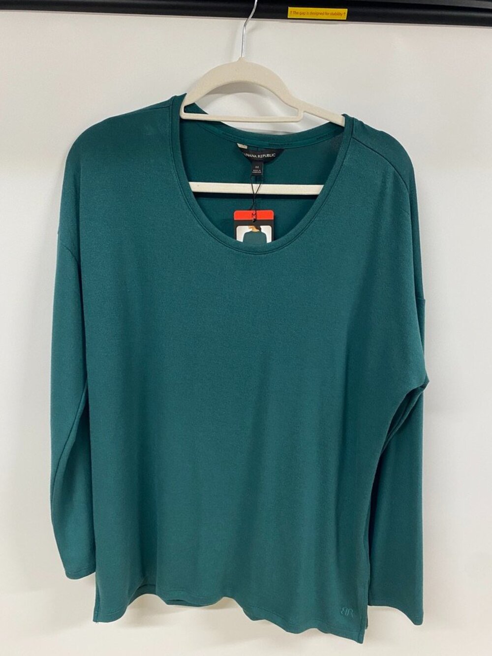 NWT Banana Republic Teal Green Relaxed Long Sleeve Pullover M